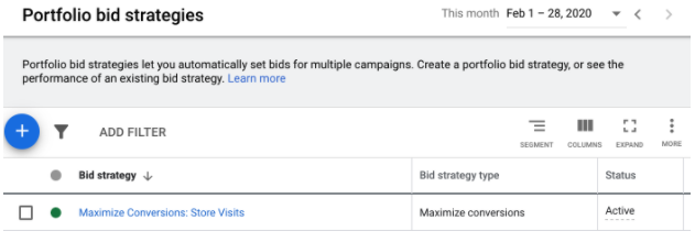 portfolio bid strategy as solution to maximize store visits in google ads